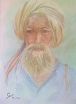 Portrait d'un vieux sikh. 